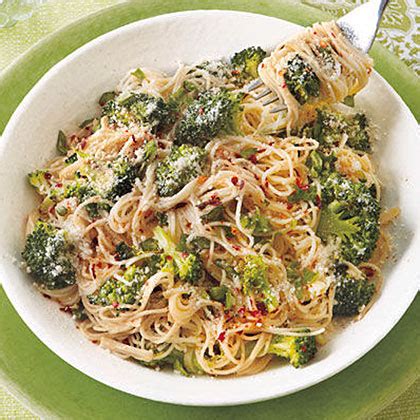 garlicky-angel-hair-with-roasted-broccoli-recipe-myrecipes image