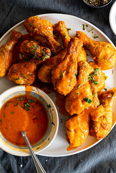 baked-buffalo-chicken-drumsticks-simply-delicious image
