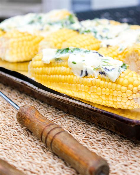 grilled-corn-with-garlic-herb-butter-daily-dish image