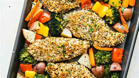 one-pan-crispy-walnut-herb-chicken-and-vegetables image