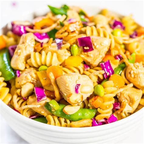 easy-asian-pasta-salad-with-chicken-averie-cooks image