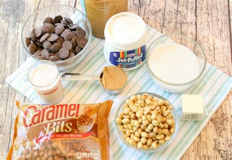 homemade-snickers-bars-butter-with-a-side-of-bread image