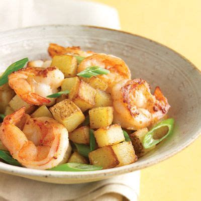 shrimp-with-scallions-and-crispy-potatoes-recipe-delish image