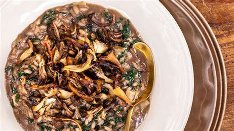 rachaels-red-wine-risotto-with-kale-mushrooms image