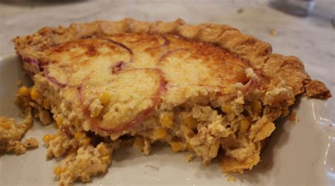 corn-bacon-and-cheddar-pie-with-pickled-jalapenos image