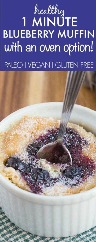 healthy-1-minute-blueberry-muffin-paleo-vegan image