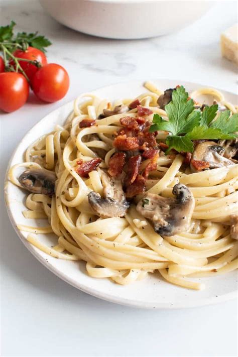 bacon-and-mushroom-pasta-recipe-hint-of-healthy image