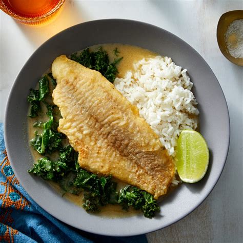 recipe-crispy-catfish-with-coconut-lime-curry-kale image