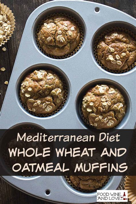 mediterranean-diet-whole-wheat-and-oatmeal-muffins image