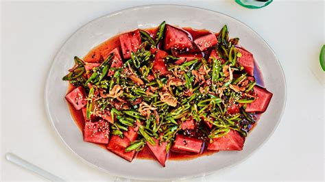 watermelon-and-snap-pea-salad-recipe-bon-apptit image
