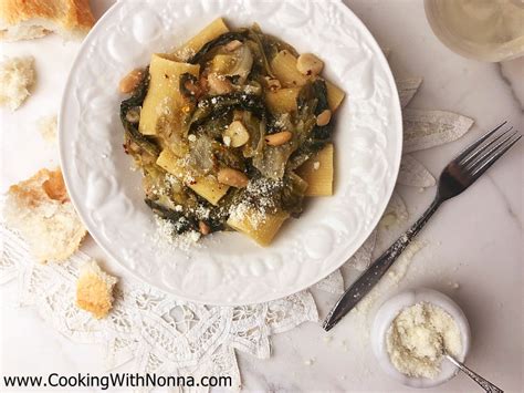 pasta-with-escarole-beans-recipe-cooking-with image