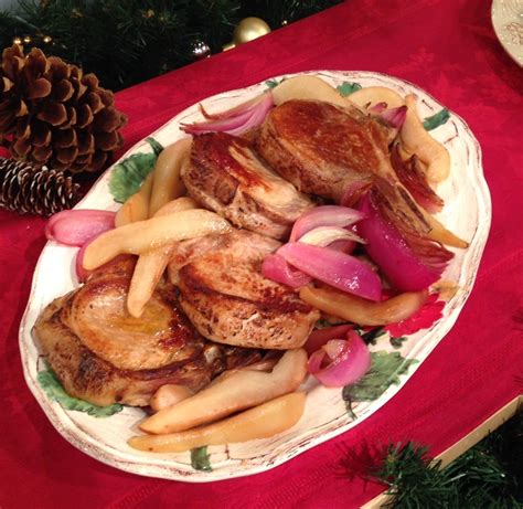 oven-braised-pork-chops-with-red-onion-and-pears-lidia image