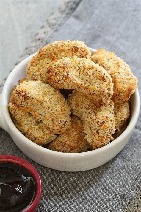 healthy-veggie-chicken-nuggets-oven-baked-bake image