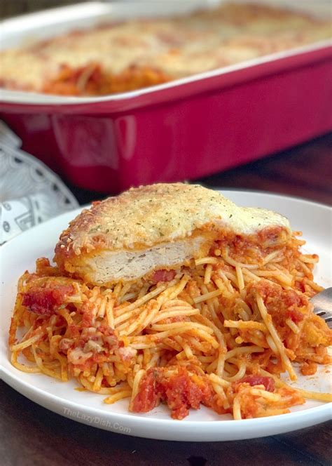 lazy-chicken-parmesan-baked-spaghetti-the-lazy-dish image