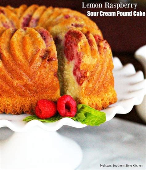 lemon-raspberry-sour-cream-pound-cake image