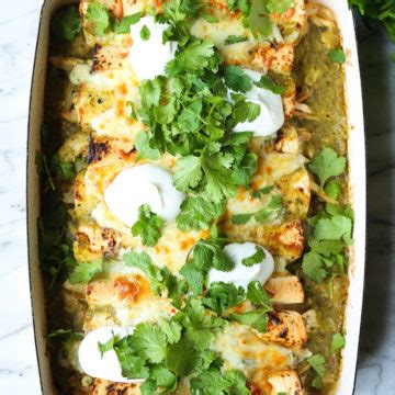 green-chicken-enchiladas-damn-delicious image