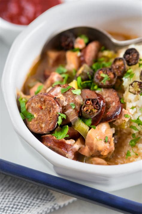 instant-pot-chicken-and-sausage-gumbo-whole30 image
