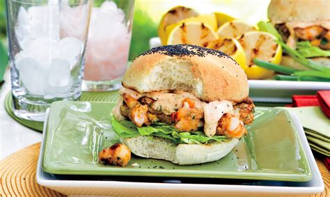 shrimp-burgers-with-sweet-n-spicy-tartar-sauce image