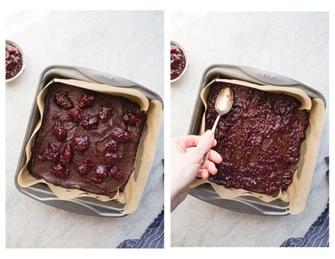 chocolate-ganache-and-raspberry-brownies-honest image