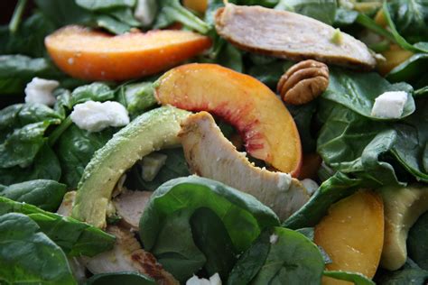 summer-chicken-salad-with-fresh-peaches-and image