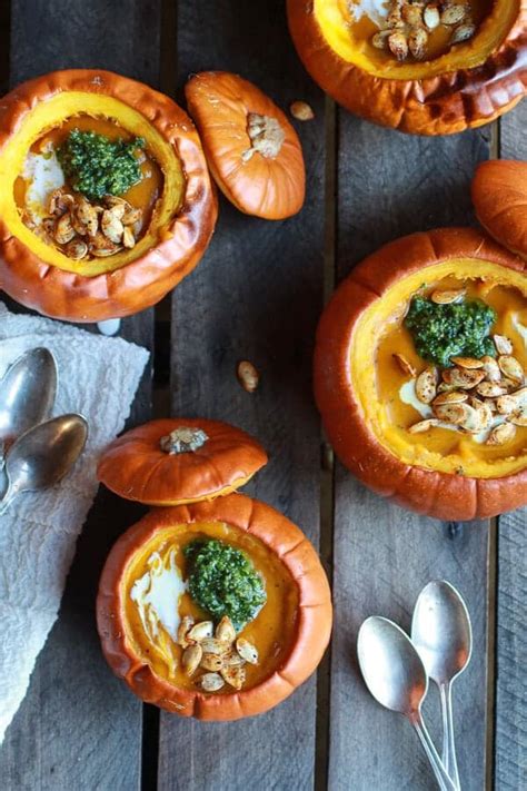 roasted-garlic-sage-pesto-pumpkin-soup-with-spicy-fried image