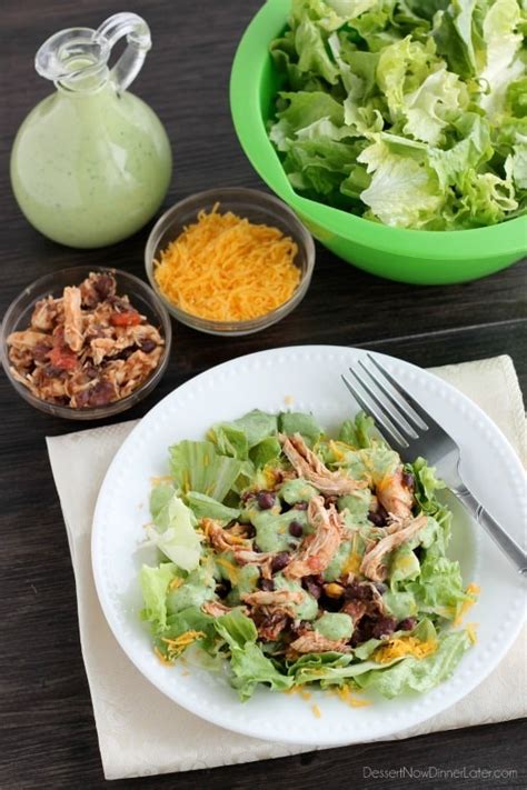crockpot-chicken-and-black-bean-taco-salad-dessert-now-dinner image