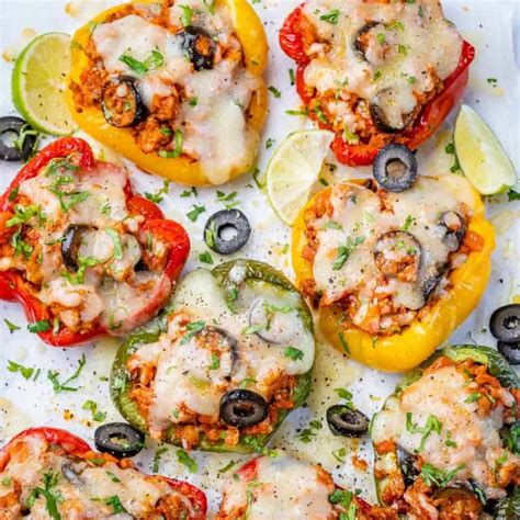 keto-ground-turkey-stuffed-peppers-healthy-fitness image