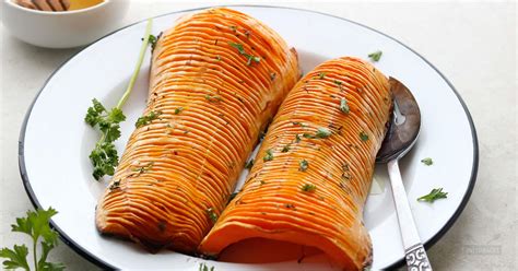 hasselback-butternut-squash-with-buttery-honey-glaze image