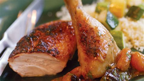 roast-chicken-with-moroccan-apricot-pan-sauce image