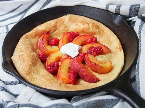 peach-dutch-baby-pancake-carolines-cooking image