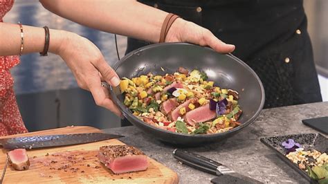 recipe-seared-ahi-tuna-on-a-noodle-salad-with-miso image