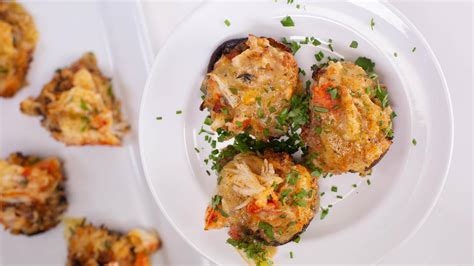 crab-cheddar-stuffed-mushrooms-recipe-rachael-ray image