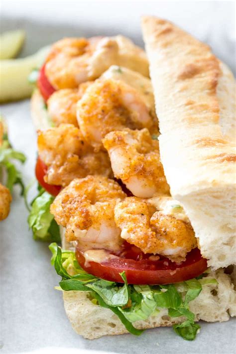 shrimp-po-boy-recipe-with-cajun-remoulade-simply image