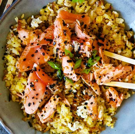 amazing-golden-fried-rice-with-salmon-garnished-with image