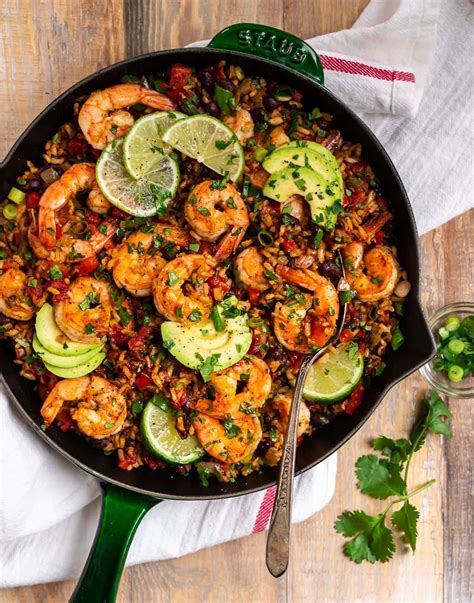 mexican-shrimp-healthy-mexican-shrimp-with-rice-well-plated image