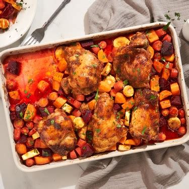 sheet-pan-chicken-thighs-with-apple-honey-glaze image