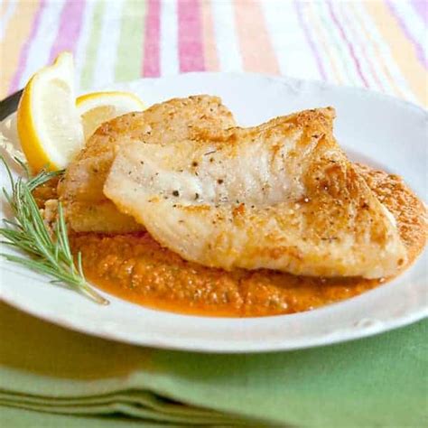 pan-fried-fish-with-red-pepper-sauce-lanas-cooking image