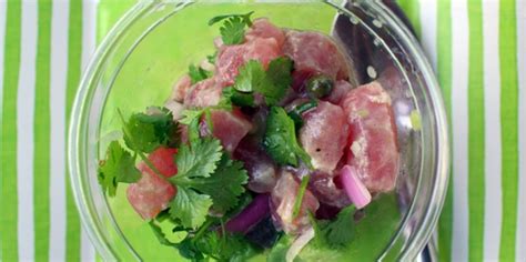 caribbean-tuna-ceviche-with-avocado-and-cilantro image