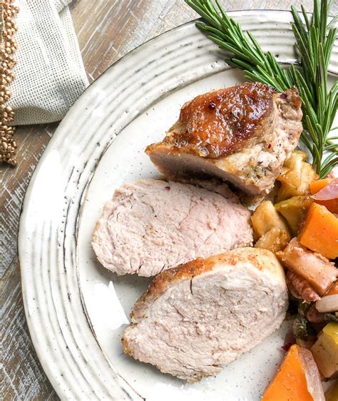 applesauce-pork-roast-cooked-with-honey-and-apples image