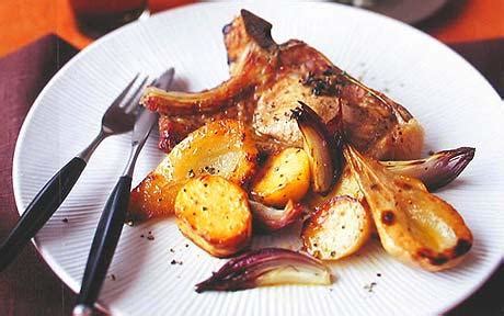 baked-pork-chops-with-pears-potatoes-onions-and image