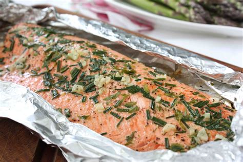 barbecued-salmon-in-foil-with-tarragon-chives image