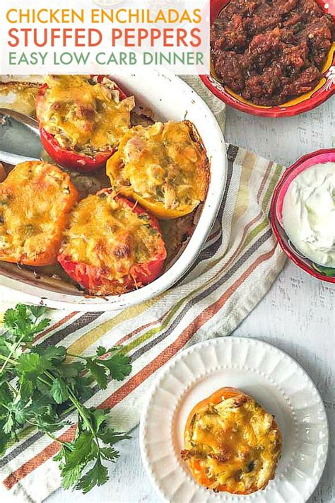 cheesy-chicken-enchilada-stuffed-peppers image