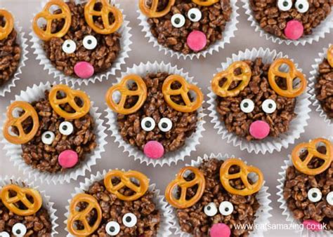 easy-rudolf-reindeer-chocolate-crispy-cakes image