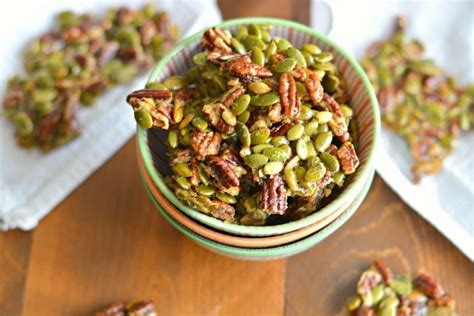 ginger-spiced-candied-pecans-pepitas-skinny image
