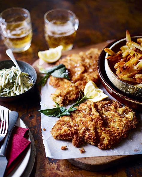 veal-schnitzel-with-herb-butter-and-apple-remoulade image