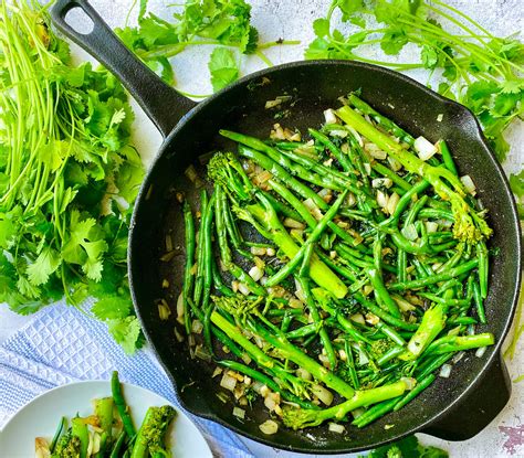 simple-sauted-broccoli-and-green-beans-thrilled-foodie image