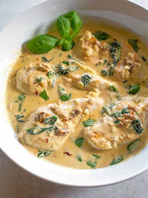 one-pan-creamy-chicken-and-spinach-the-girl image