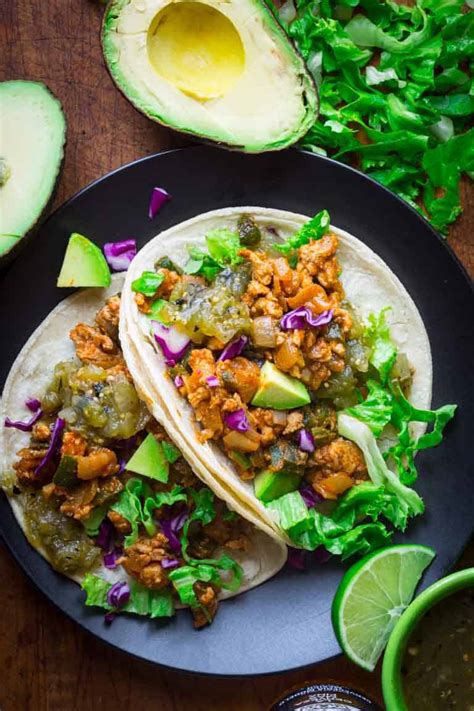 easy-ground-chicken-tacos-in-20-mins-healthy image