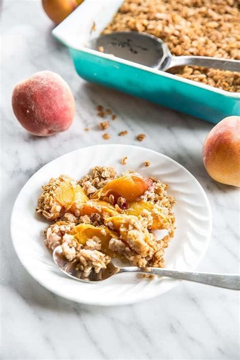 healthy-breakfast-peach-crisp-the-kitchen-magpie image