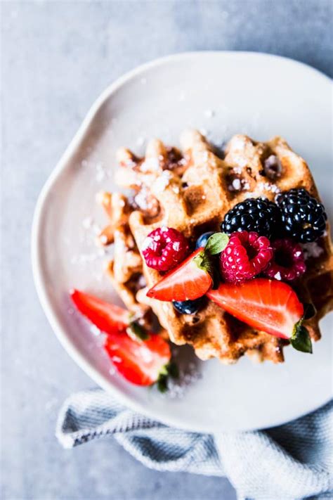 the-best-healthy-waffles-whole-wheat-refined-sugar image